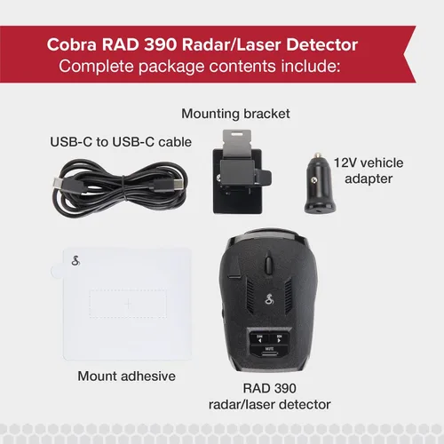 Vista 6 de Cobra Detector de radar láser RAD 390, nuevo modelo con detección de largo