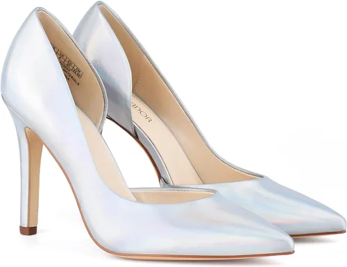 Vista 5 de JENN ARDOR - Zapatos de tacón de aguja alto para mujer - Punta cerrada fina, diseño clásico de meter, zapatos de vestir