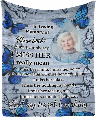 Vista 10 de Manta de memoria amorosa personalizada, no Longer be My Side but Forever in My Heart