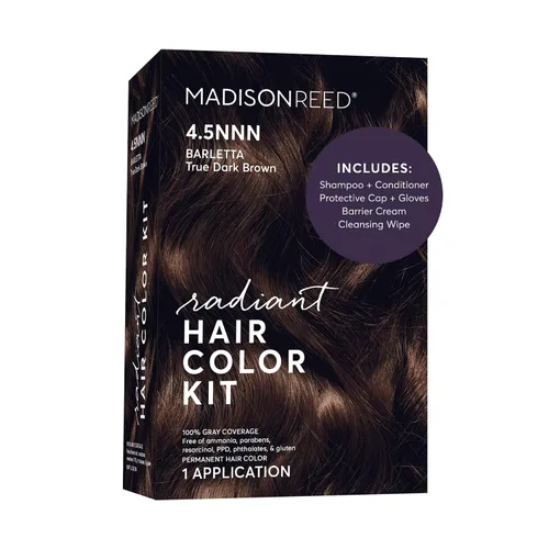 Vista 22 de Madison Reed - Kit de tinte radiante para el cabello, tinte permanente para el cabello, 100 % cobertura de canas, sin amoníaco, negro Parma 2.5NNN