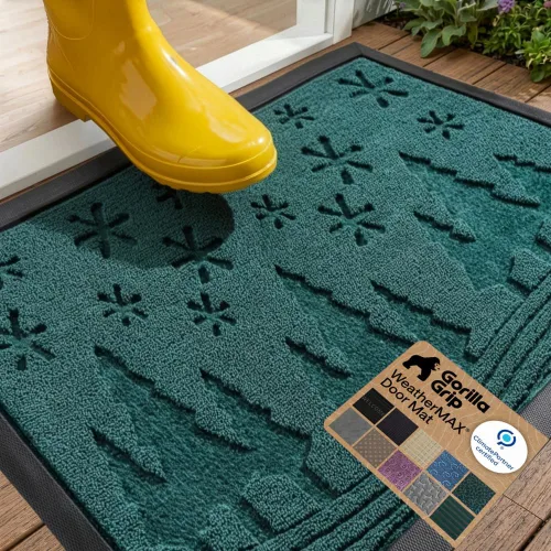 Vista 42 de Gorilla Grip - Tapete WeatherMax todo terreno 100% impermeable, caucho natural, resistente a manchas y decoloración, interior y exterior, fácil