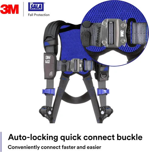 Vista 4 de 3M 1113001 DBI-SALA ExoFit X300 - Arnés de seguridad con chaleco cómodo, protección contra caídas, OSHA, ANSI, industria general, anillo en D