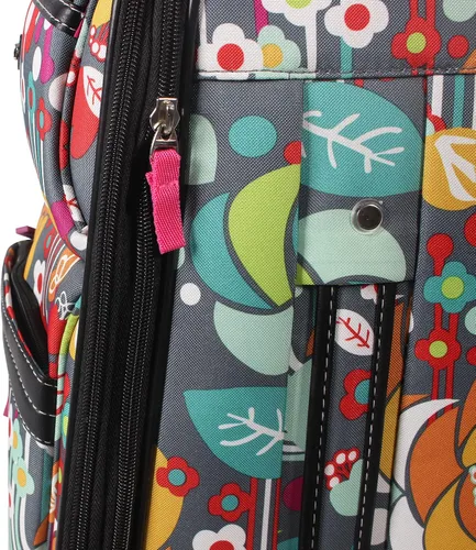 Vista 5 de Lily Bloom Designer Pattern Collection - Juego de equipaje de 3 piezas ligero y expandible con ruedas giratorias para mujer el juego de viaje
