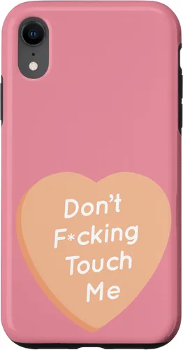 Vista 25 de Don't F Touch Me - Carcasa para iPhone 17, diseño de texto de corazón