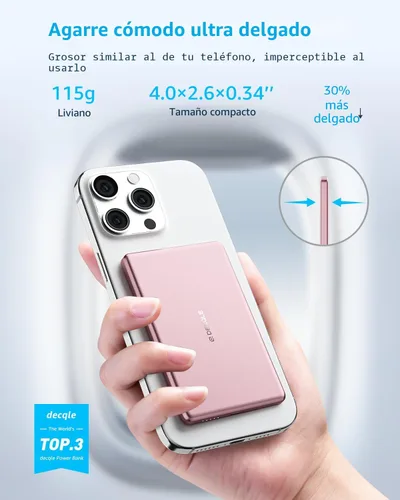 Vista 2 de Banco de energía "Air" para MagSafe 5000mAh Ultra Slim cargador