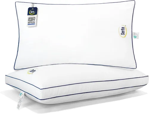 Vista 11 de Serta Juego de 2 almohadas de cama tamaño Queen/estándar, soporte suave