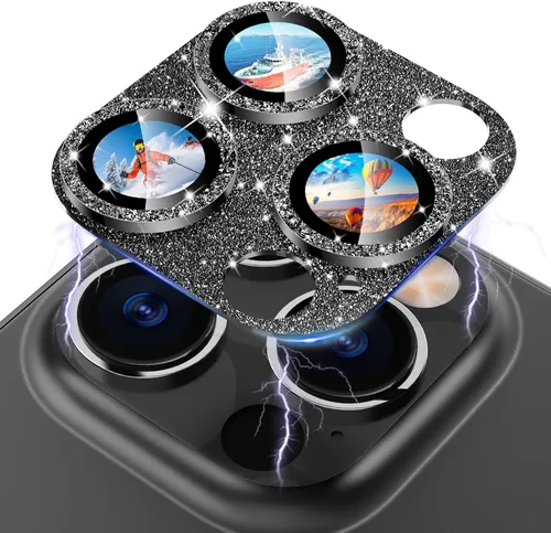 Vista 12 de CloudValley Protector de lente de cámara para iPhone 14 Pro/iPhone 14 Pro Max, vidrio templado 9H metal aluminio [diseño todo en 1], compatible
