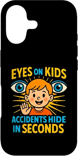 Vista 32 de Eyes on Kids Child Safety Gift for Moms, Granny, Grandad Case for iPhone 16
