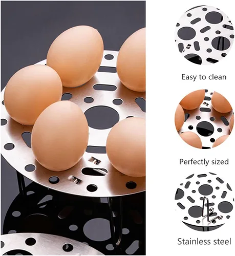 Vista 7 de Stainless Steel Steaming Rack for Eggs Fish and Crab