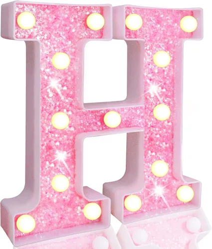Vista 70 de Pooqla Luces de números de marquesina, números de luz rosa para niñas de 10.º cumpleaños, funciona con pilas, luz nocturna de número con purpurina