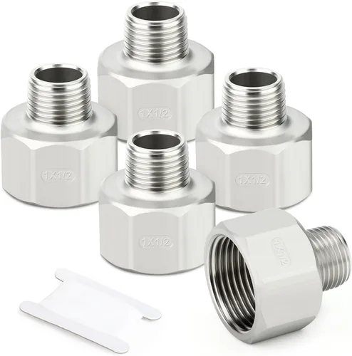 Vista 24 de TAISHER 1 pieza de 25 mm NPT macho x 50 mm NPT hembra, adaptador reductor, pieza de tubería de acero inoxidable 304