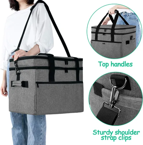 Vista 5 de Yarwo Bolsa de cocción lenta compatible con Crock-Pot/Hamilton Beach 8-10 Negro