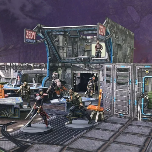 Vista 6 de Battle Systems Core Space Shootout at Zed's Expansion Set - Miniaturas - Juego de mesa - Cartas de eventos - Terreno modular 3D - Wargaming BSGCSE001