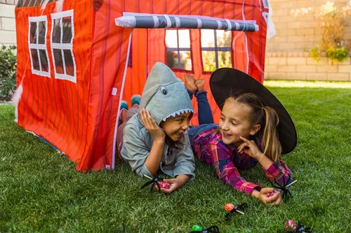 Vista 15 de Pacific Play Tents 60810 Barnyard Playhouse Carpa, 48 x 38 x 48 pulgadas, Multi