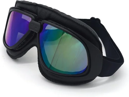 Vista 3 de Gafas vintage retro estilo piloto motocicleta Cruiser Scooter