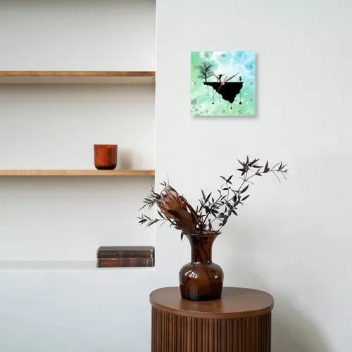 Vista 8 de 3dRose Putt Plastic in Its Place-disc Golf Silhouette Putting with Blue Skies Reloj de pared, 10 x 10