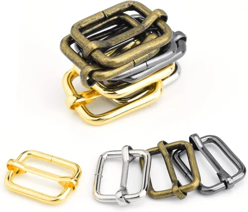 Vista 39 de CooBigo Paquete de 25 hebillas deslizantes ajustables de metal de 1 pulgada, ajustador rectangular Tri-Glide, deslizador de correa de tirantes