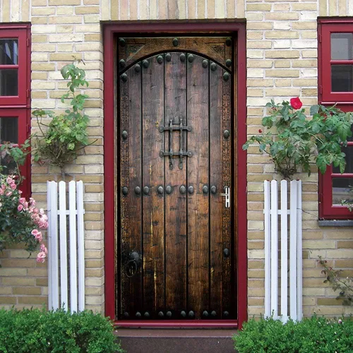 Vista 102 de Calcomanías 3D para puerta, murales para despegar y pegar, papel tapiz de caballo, calcomanías autoadhesivas extraíbles de PVC, impermeable, póster