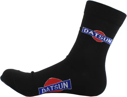 Vista 3 de Datsun Logo Calcetines Negro Crew Longitud