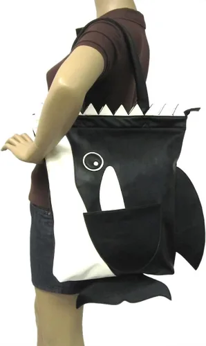 Vista 4 de Bolsa de vinilo de ballena asesina feroz, Negro
