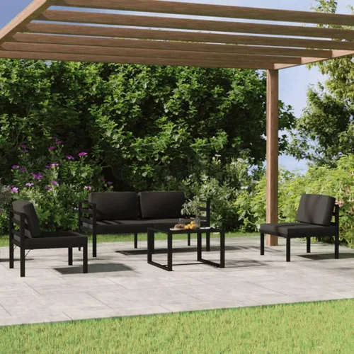 Vista 11 de Juego de 7 piezas para patio con cojines, sofá al aire libre, juego de bar de patio, muebles modernos para exteriores, banco de comedor