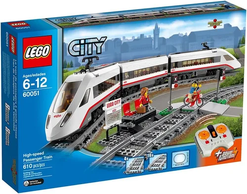 Vista 6 de LEGO City 60051 Tren de Ferrocarril de pasajeros de alta velocidad Juguete
