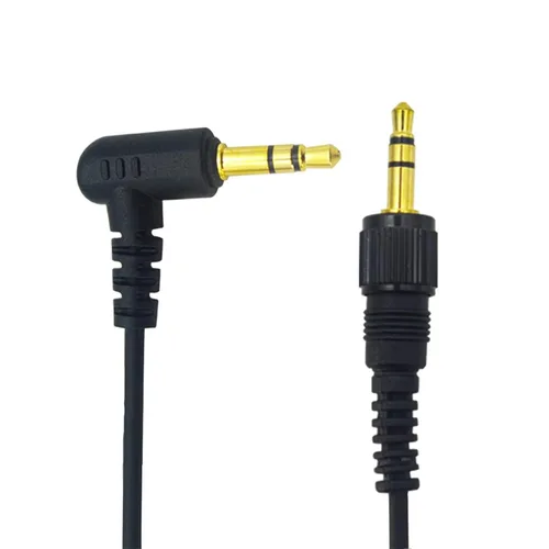 Vista 2 de Cable auxiliar TRS de 0.138 in, adaptador de cable de audio estéreo compatible con micrófono inalámbrico Sony D11/V1/D21 Sennheiser, cable auxiliar