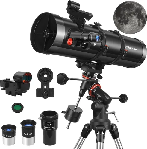 Vista 8 de MEEZAA Telescopio, telescopio reflector newtoniano 150EQ para adultos principiantes en astronomía, telescopios astronómicos profesionales