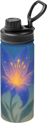Vista 13 de Scarlet Eye Printed Insulated Water Bottle, 18oz Stainless Steel Funny Travel Mug, Leakproof Hot & Cold for Sports, Gym, Hiking
