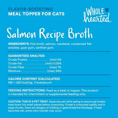 Vista 5 de WholeHearted by Petco - Caldos húmedos para comida para gatos que aumentan el sabor, paquete variado, 1.4 onzas, 12