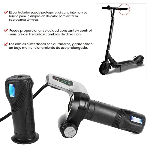 Vista 3 de Controlador cepillado, 24 V, 500 W, scooter eléctrico, motor de bicicleta eléctrica, caja de controlador de velocidad cepillada con mango