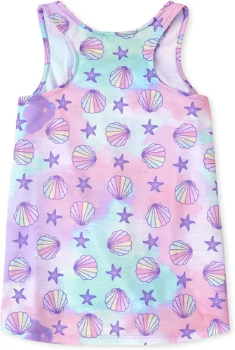 Vista 5 de The Children's Place girls The Children's Place Girls Sleeveless Tank Top and Shorts 2 Piece Pajama Set