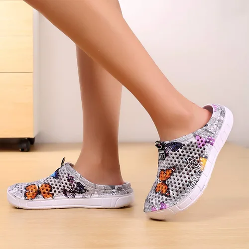 Vista 6 de YUKTOPA Zuecos unisex para mujer, zapatos de verano para jardín, zuecos antideslizantes de secado rápido, sandalias casuales