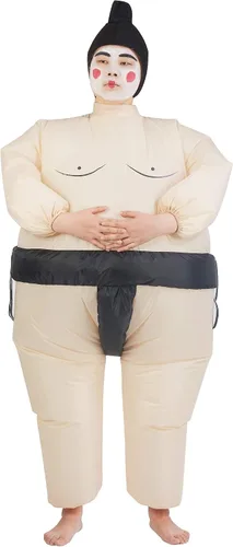 Vista 2 de ATDAWN Trajes inflables de lucha libre de sumo para niños, disfraces inflables, disfraz de Halloween, disfraz de explosión, talla única
