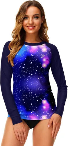 Vista 5 de Deerose Camiseta de natación de secado rápido para mujer, protección solar, protección solar