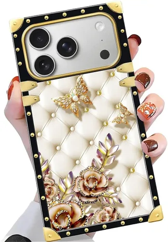 Vista 85 de Funda compatible con iPhone X/Xs, TPU suave de lujo y parte trasera de policarbonato duro para niñas y mujeres, funda protectora a prueba de golpes