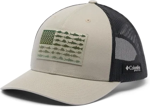 Vista 207 de Columbia Gorra de bola de malla Bandera antigua de malva/blanco/pescado