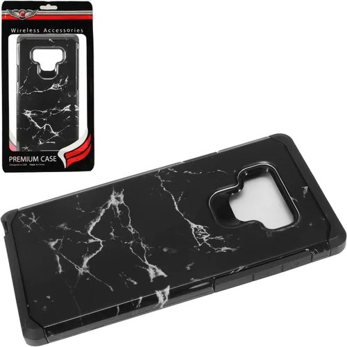 Vista 6 de Compatible con Samsung Galaxy Note 9 SM-N960 Note9 - Funda rígida híbrida para teléfono - AD1 mármol negro