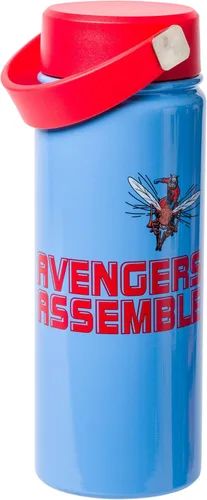 Vista 2 de Silver Buffalo Marvel Avengers Captain America, Iron Man, Thor, Hulk, Black Panther, Black Widow, Hawkeye, Vision, Scarlet Witch y Falcon Botella