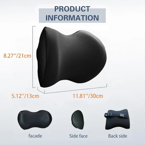 Vista 3 de Almohada súper cómoda para reposacabezas de automóvil, ajuste universal para el cuello del coche para conducir Car Pillows with 100% Memory Foam