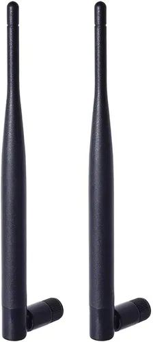 Vista 9 de Bingfu Antena de doble banda WiFi 2.4GHz 5GHz 5.8GHz 6dBi MIMO RP-SMA Macho Antena (paquete de 2) para enrutador WiFi, tarjeta de red inalámbrica