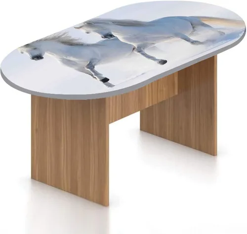 Vista 15 de Mantel ovalado ajustable de madera de poliéster elástico, tablones de pared de madera dura de teca estilo cabaña, mantel ajustable con estampado