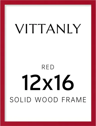 Vista 209 de Vittanly - Marco de fotos de 4 x 6 pulgadas de madera maciza con plexiglás, incluye paspartú de 3,5 x 5, para colgar en la pared o poner sobre una