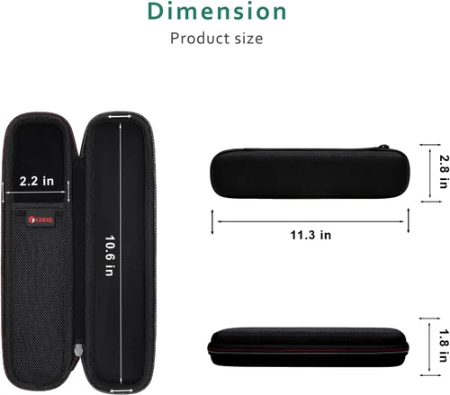 Vista 4 de XANAD Funda rígida para escáner de documentos Epson Workforce ES-50 / ES-55R / ES-60W / ES-65WR / DS-30 / DS-70 / DS-80W (negro)