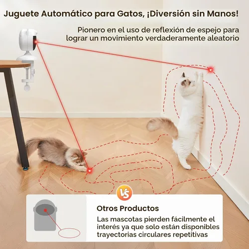 Vista 5 de Potaroma Juguete láser inteligente para gatos con sensor interactivo