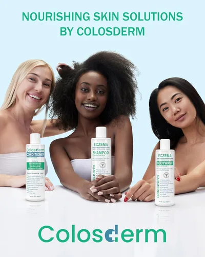 Vista 8 de Eczema Cream Gel de baño para piel sensible para mujeres y hombres, gel de baño hidratante con calostro y avena coloidal, limpiador suave para piel