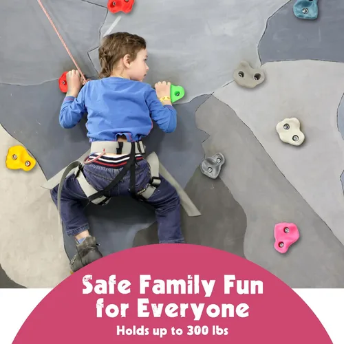 Vista 6 de IFOYO Soportes de escalada en roca, 20 rocas grandes para escalada en interiores y exteriores, juego para niños mayores de 4 años, soporta 132