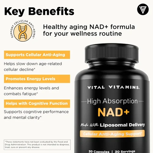 Vista 8 de Vital Vitamins Cápsulas de apoyo solar NAD+