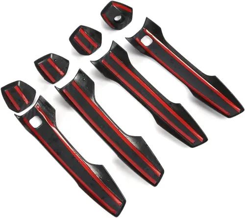 Vista 7 de Accesorios de automóvil aptos para Mitsubishi New Outlander 2022 2023 Cubierta de manija de puerta exterior con orificios de entrada inteligentes