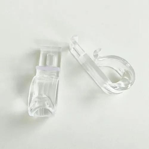 Vista 5 de Gancho de fijación con clip en P para cadena de cuentas para persianas enrollables, juego de 8 (tornillos incluidos)